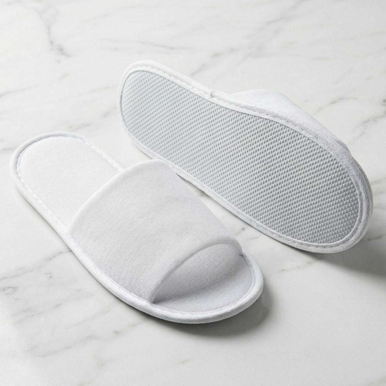 Slippers - White Open Toe